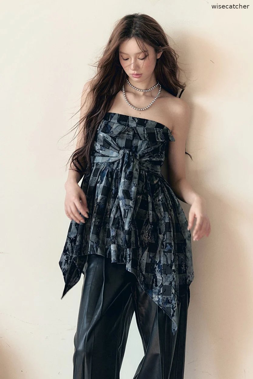 Fall Check Off-Shoulder Top - jugjet