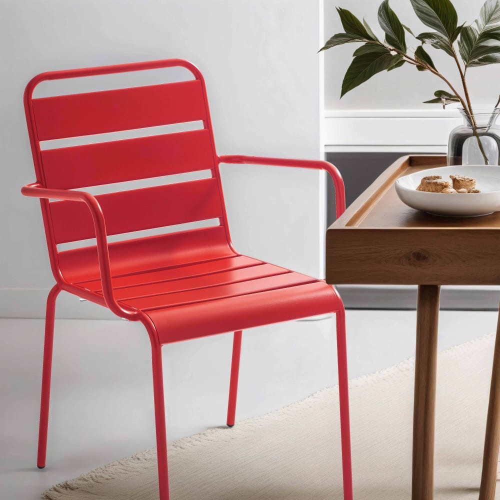 Palavas - Fauteuil en métal rouge
