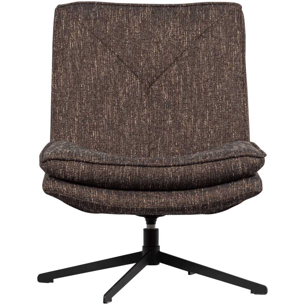 Woood - Fauteuil pivotant en tissu mélangé marron