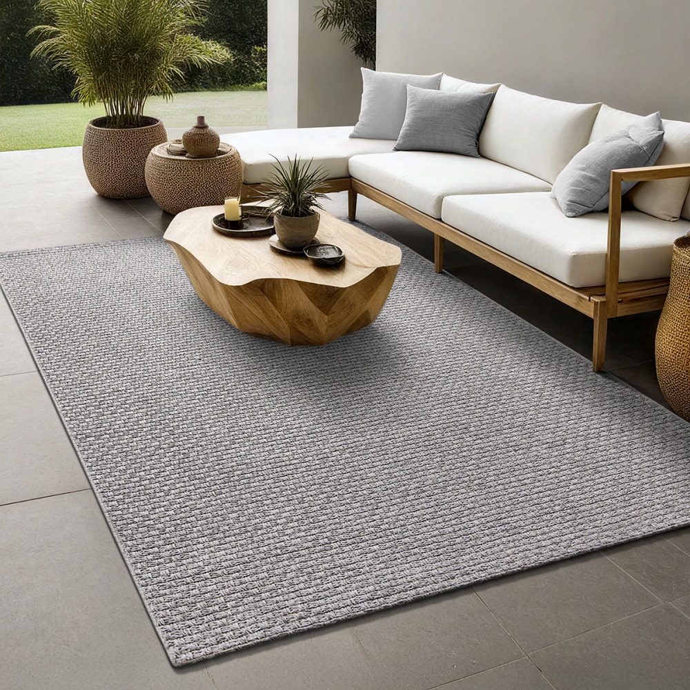 Maldives - Tapis extérieur Boho design, Gris, 140 x 200 cm