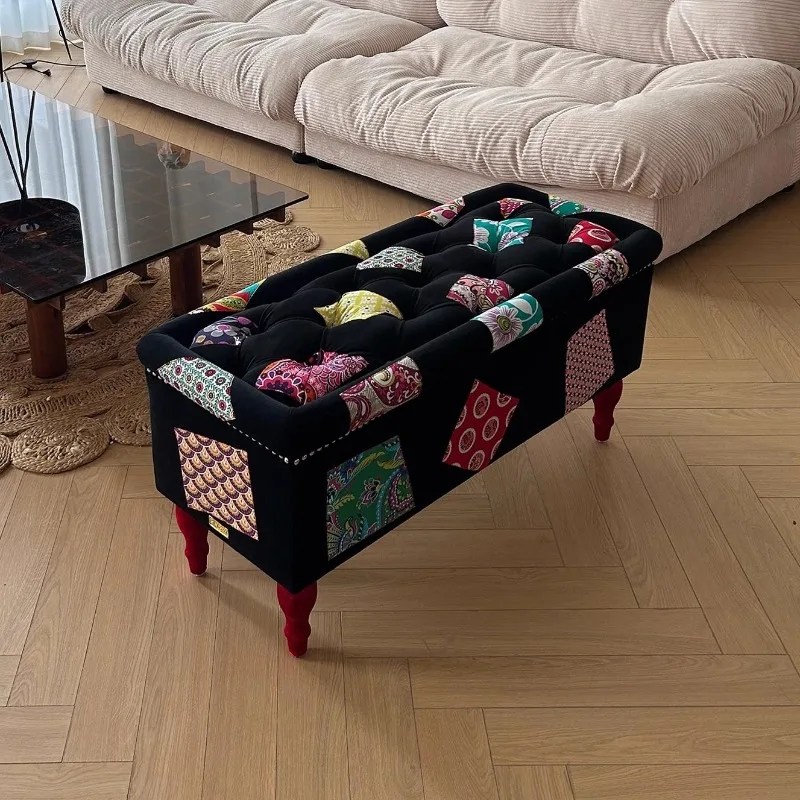Designer Patchwork Ottoman Seat
