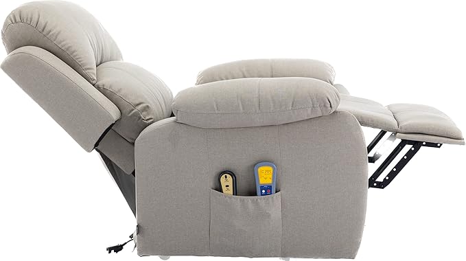 Astan Hogar Relax Chair with Self-Help Function (Lift People), Electric Reclination, Massage and Thermotherapy, Model Ramón AH-AR30920AR, Sand,