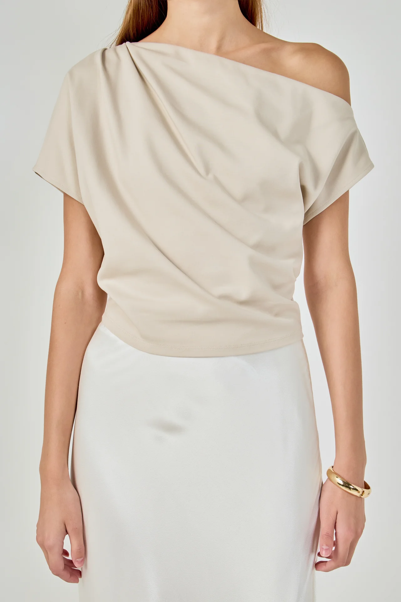 Draped Off-Shoulder Top - vipsense