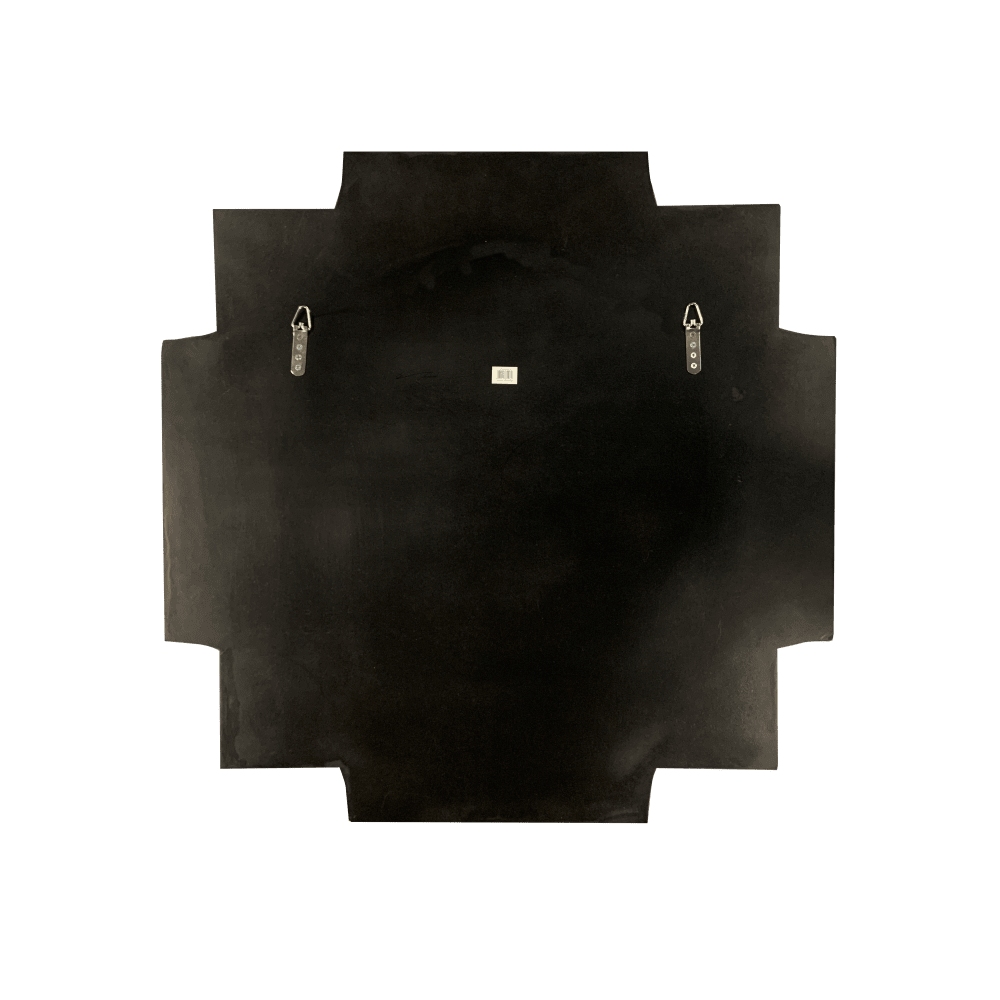 Miroir art déco doré cuivré 80x80cm