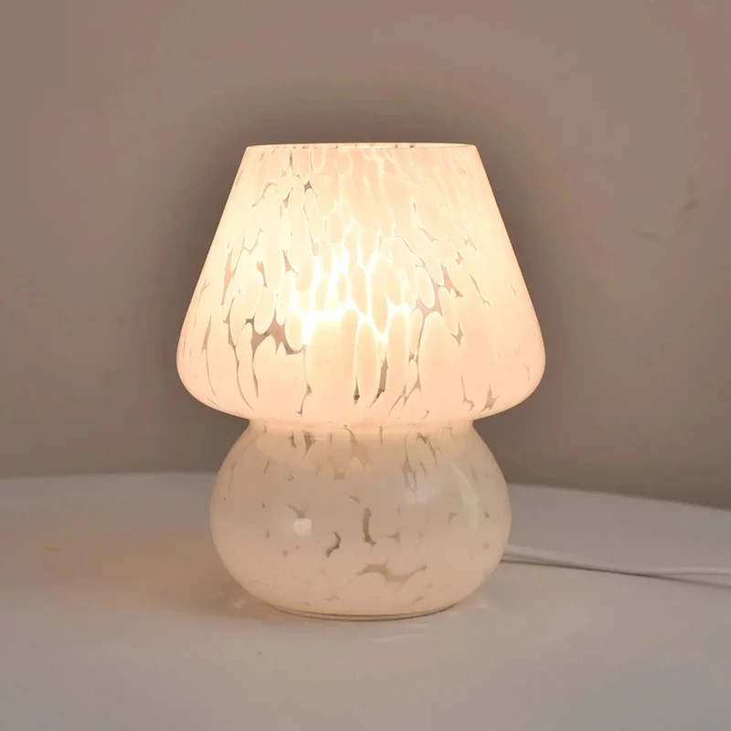 Vintage Mushroom Glass Lamp