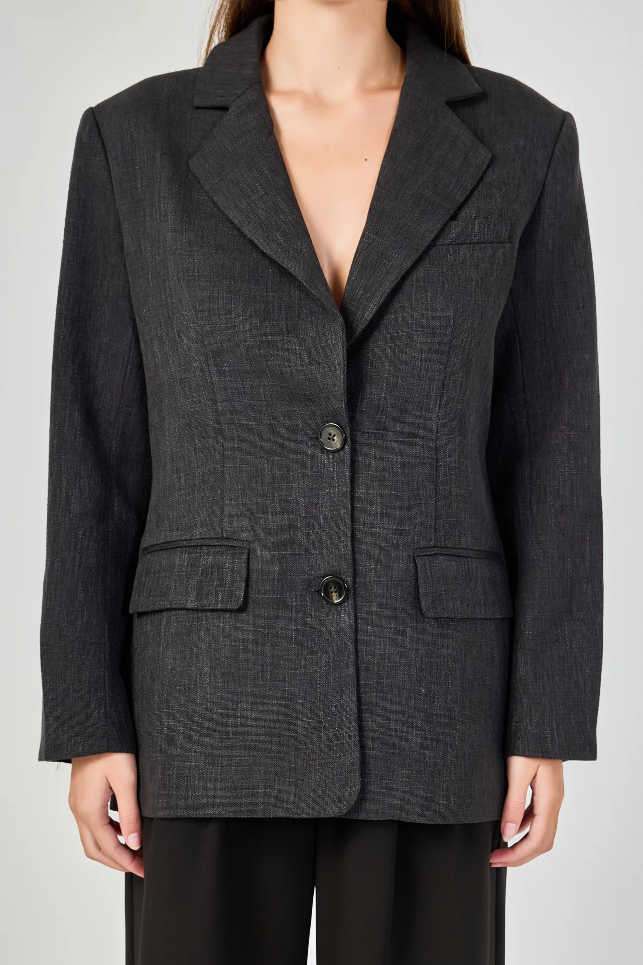Linen Oversized Blazer - vipsense