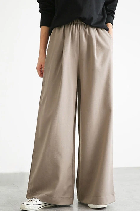Simple Casual Straight-Leg Pants - gazingly