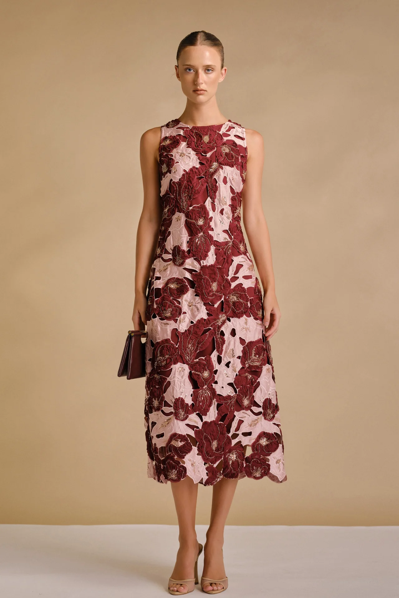 Textured Sleeveless Maxi Dress - vipsense