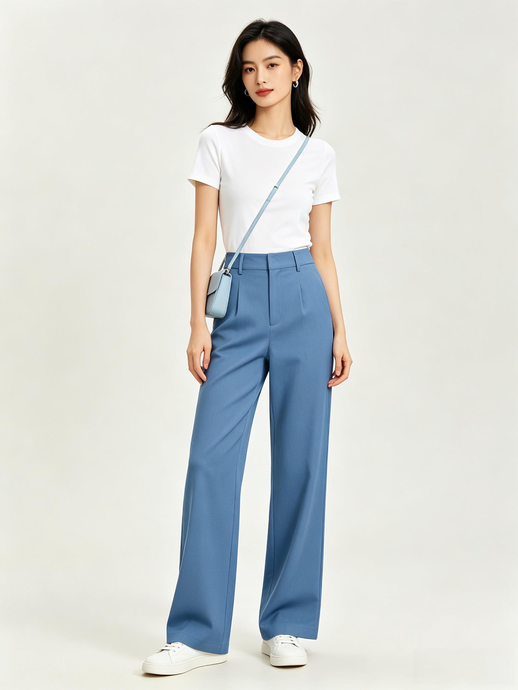 Women's Fashion Loose Casual High Waist Straight Pants