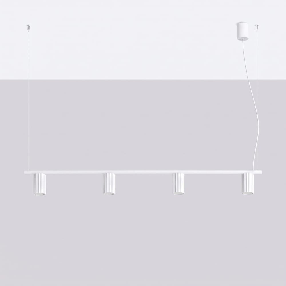 Karbon - Lustres aluminium blanc H 212 cm