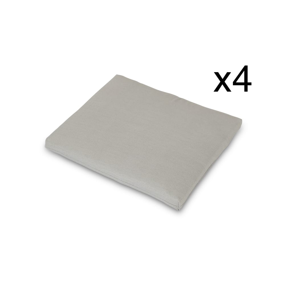 Recycled - Pack 4 coussins de chaise de jardin beige