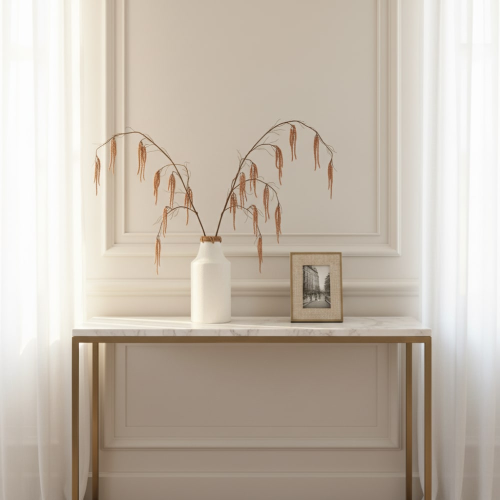 Solea - Vase en métal crème h32
