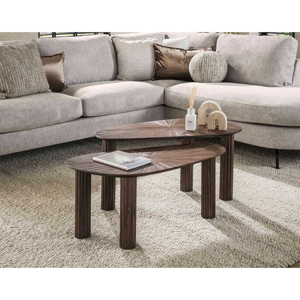 Tania - Table basse style contemporain 84 cm bois