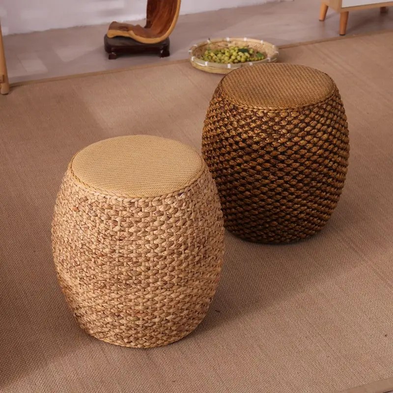 Vintage Rattan Wood Stool