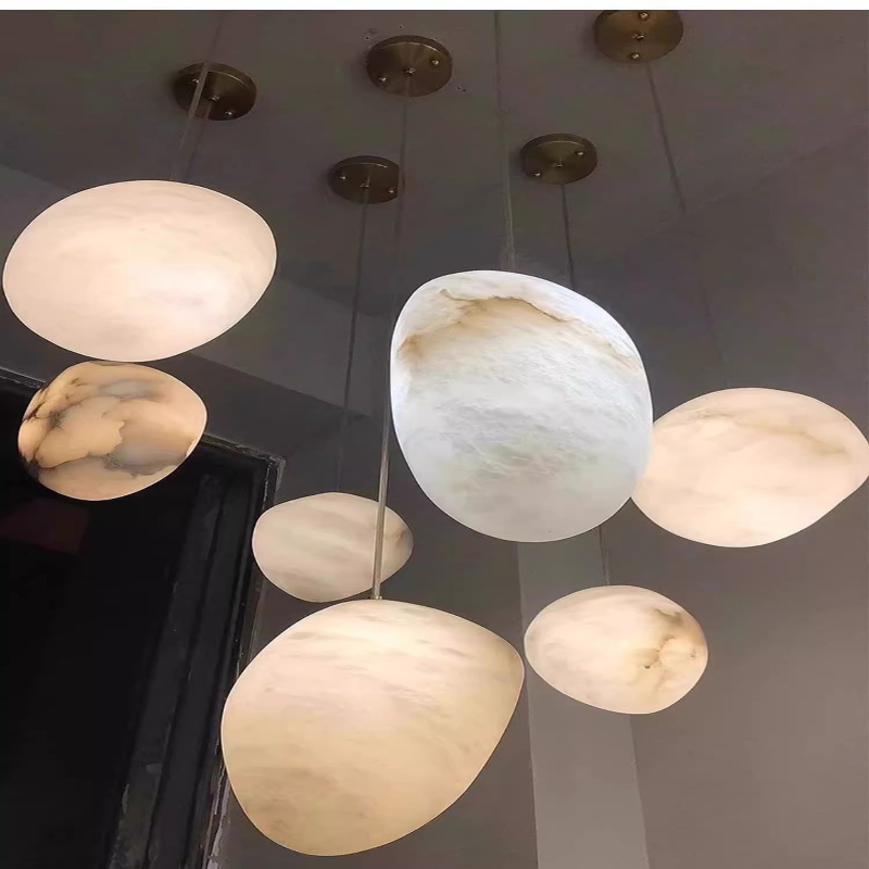 Spanish Natural Cobblestone Pendant Light