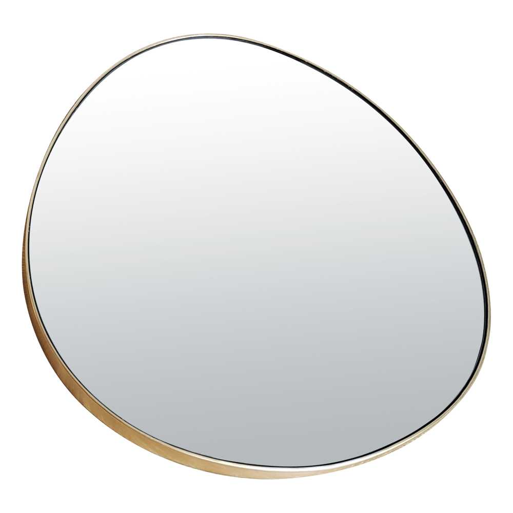 Miroir fin doré 47x43cm