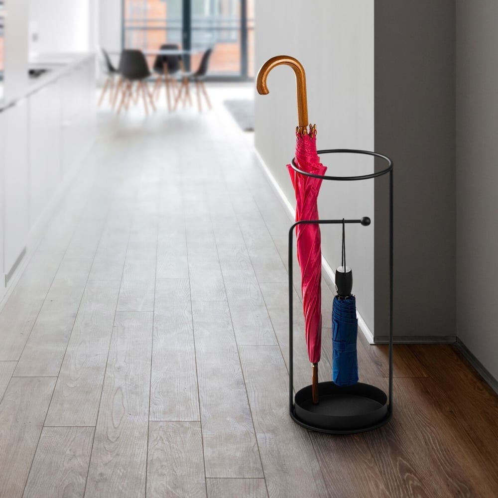 Celeste - Porte parapluie en métal noir h60 cm
