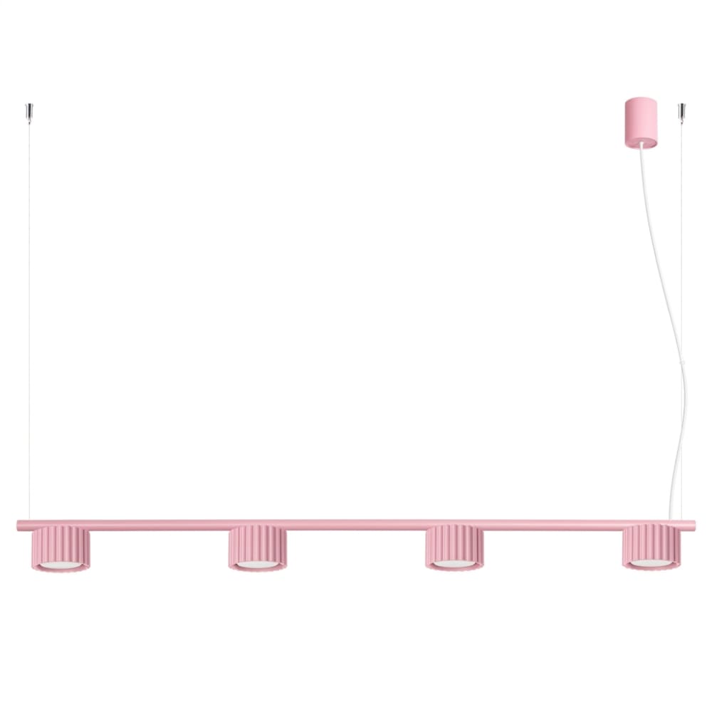 Aura - Lustres aluminium rose H 208 cm