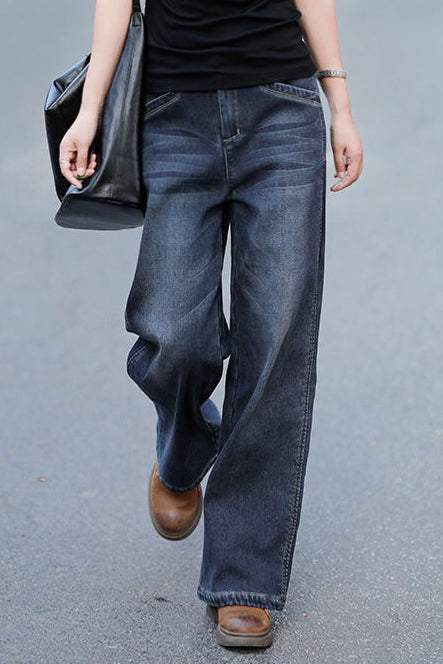 Vintage Straight Leg Jeans - gazingly