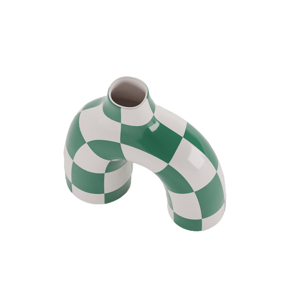 Phoenix - Vase art moderne à damier