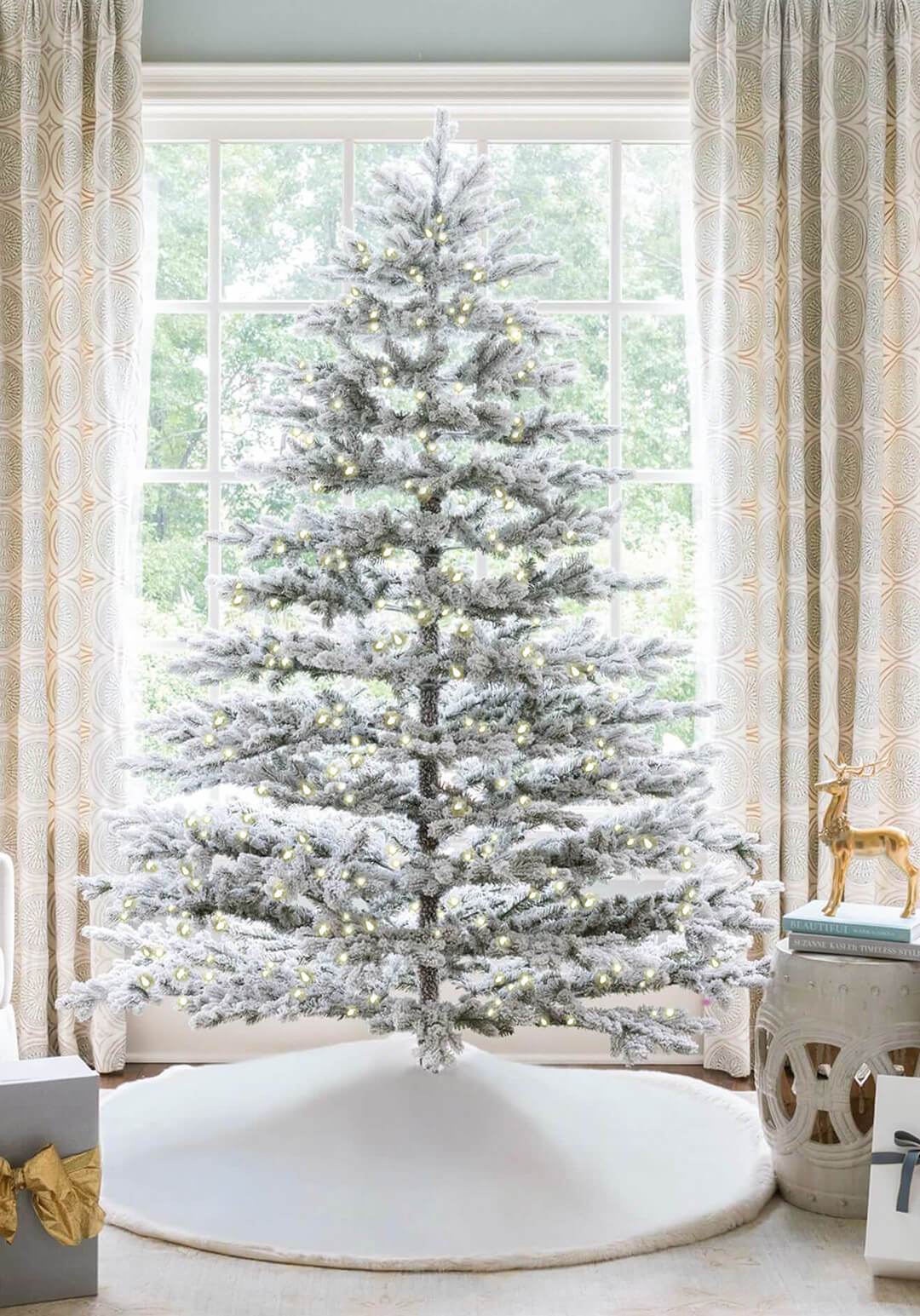 9' Rushmore 🎄 Artificial Christmas Tree 1000 Warm White Led Lights