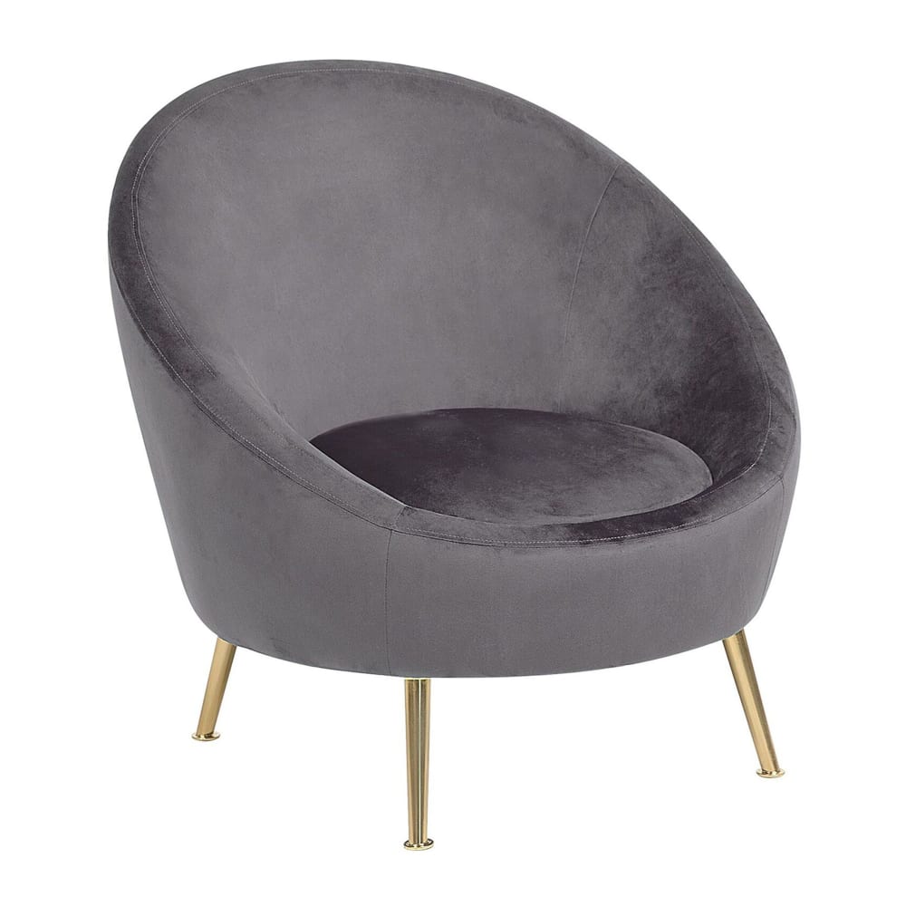 Langa - Fauteuil en velours gris H81