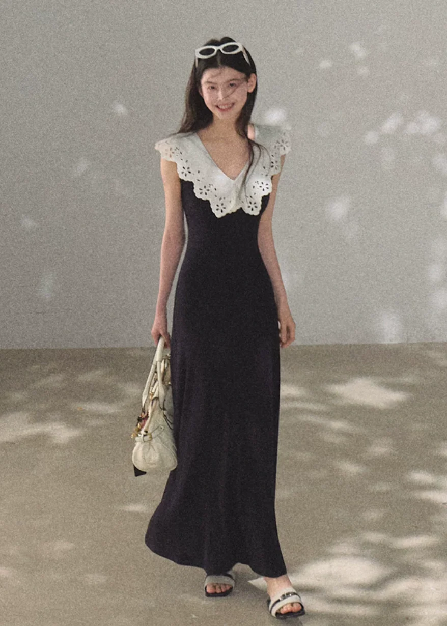 Soft Shadow Cotton Dress