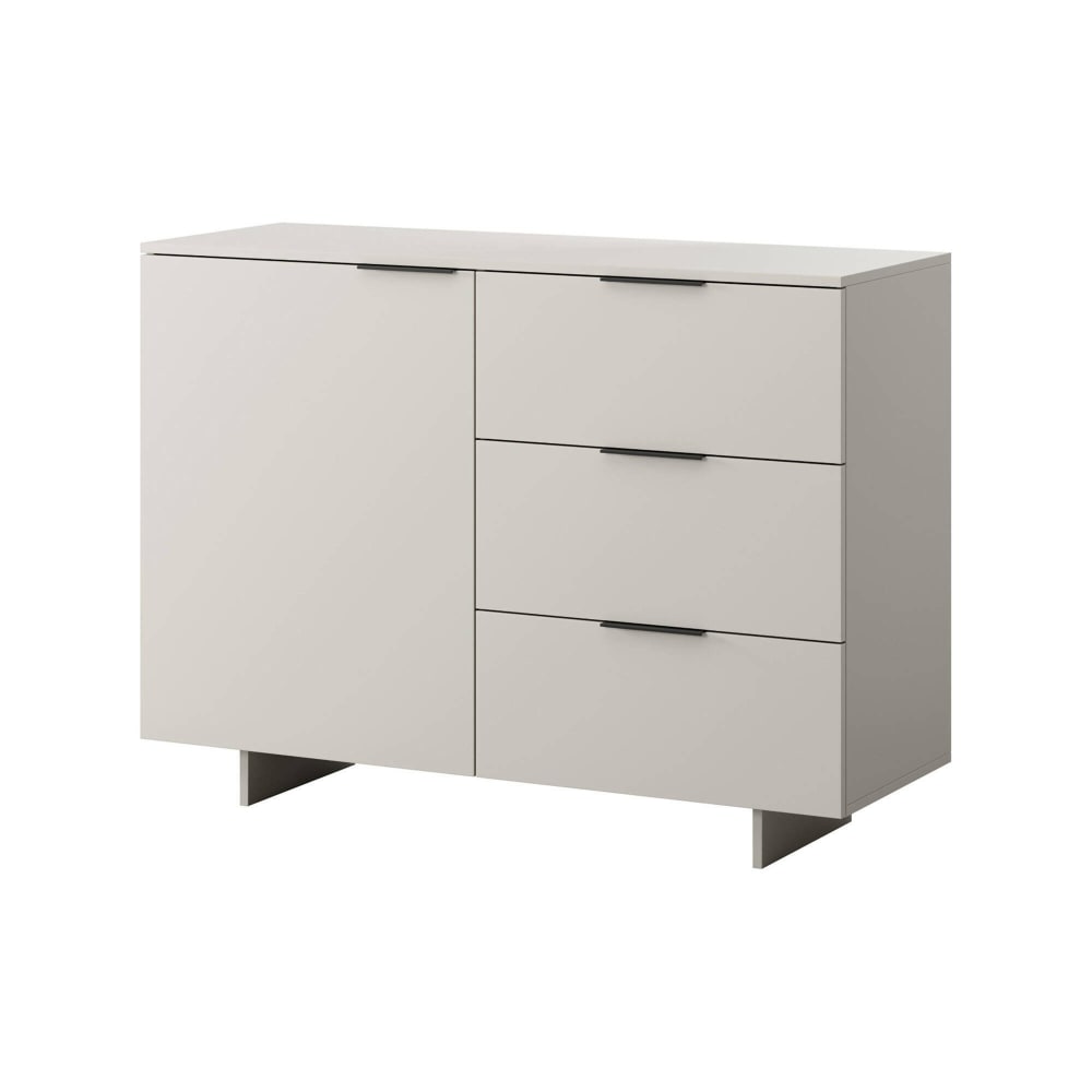 Buffet en bois nobilité beige 120x42x90h cm