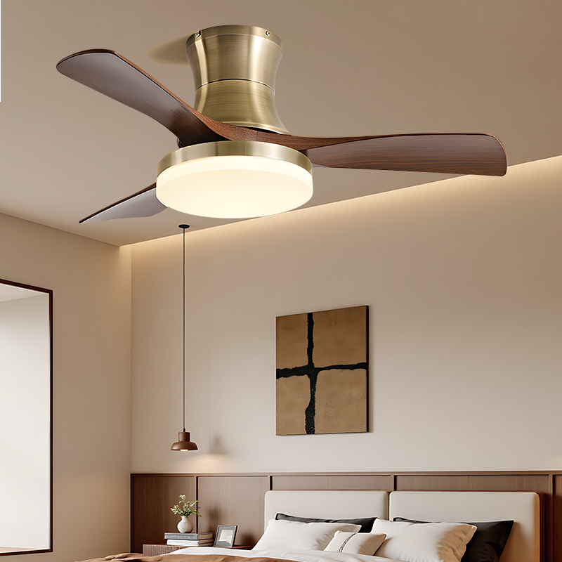 Retro Ceiling Fan Lamp With Light