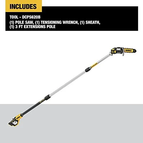 DEWALT 20V MAX XR Brushless Cordless Pole Saw Tool Only-Battery & Charger not included DCPS620B