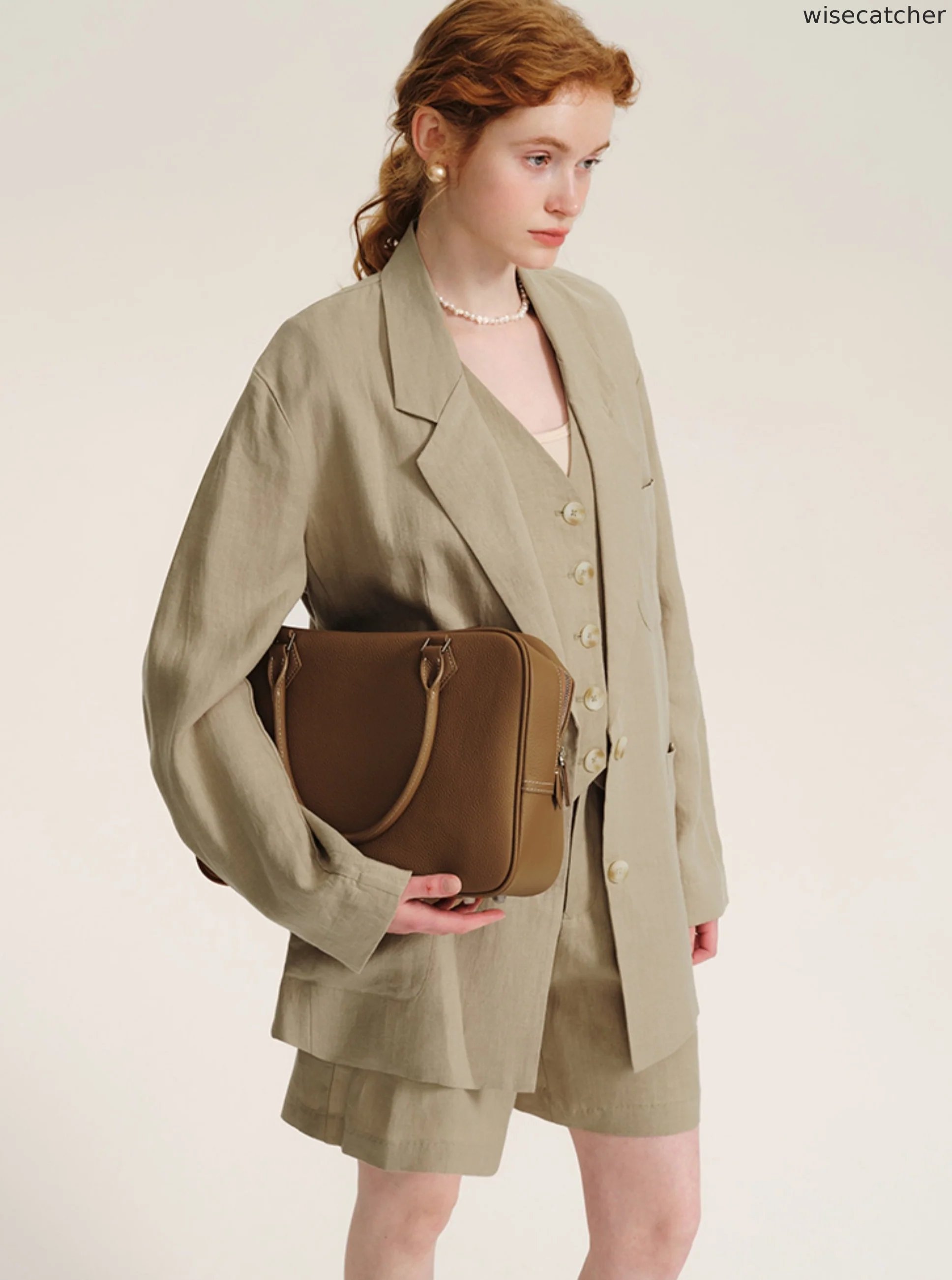 Structured Suit V-Neck Vest Shorts Set-Up - jugjet