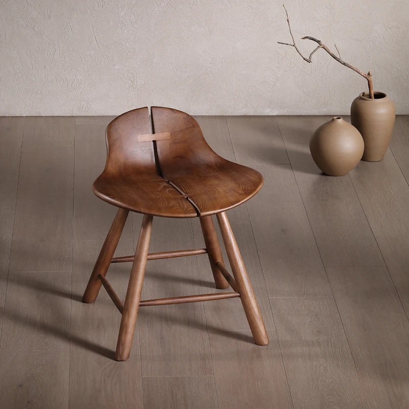 Wabi-Sabi Solid Wood Dining Chair