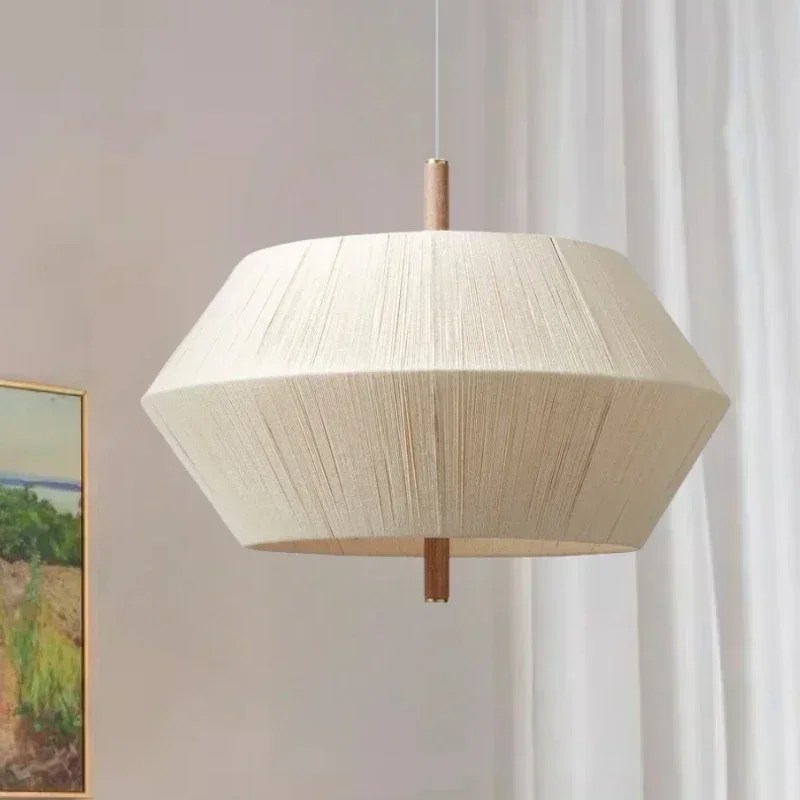 Wabi-Sabi Hemp Rope Rattan LED Pendant Light