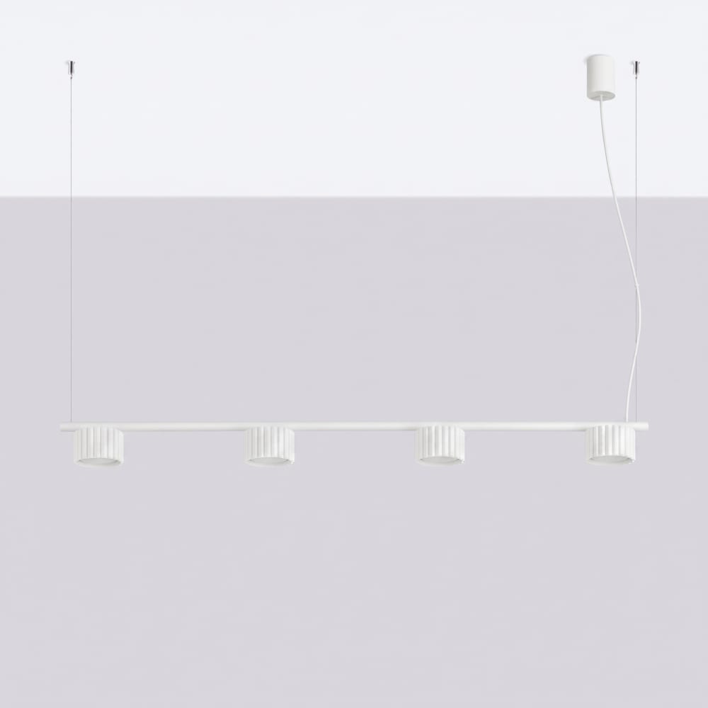 Aura - Lustres aluminium blanc H 208 cm
