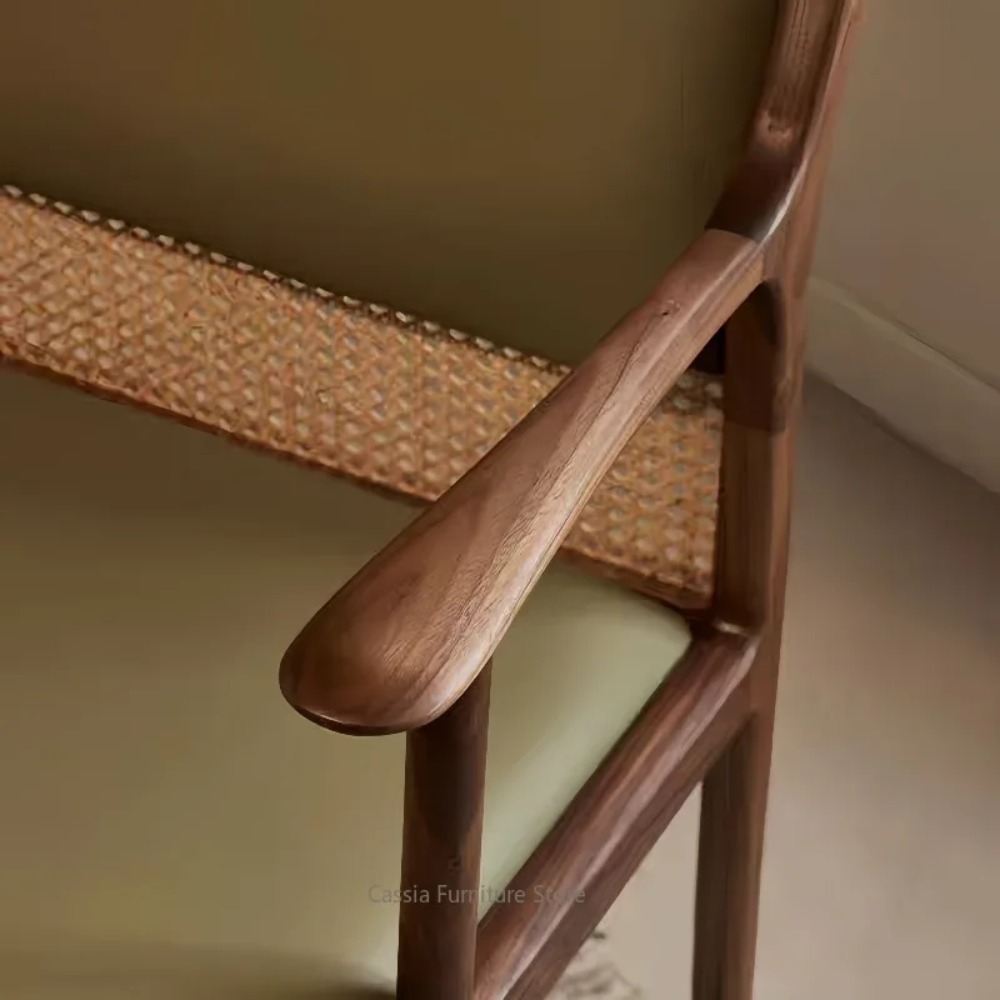 Black Walnut High Back Dining Chair