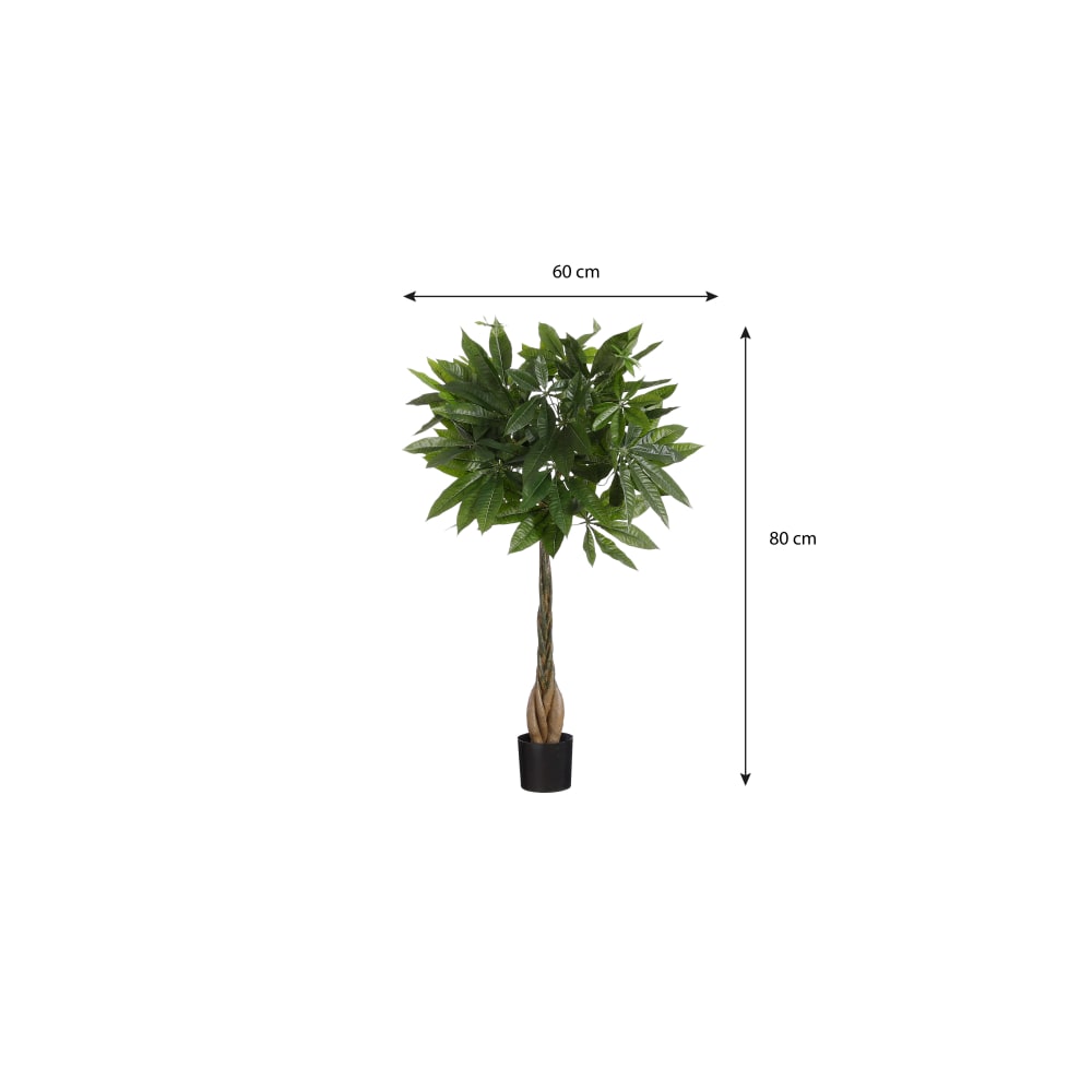 Pachira - Plante artificielle vert polyester h80xl60xl60cm