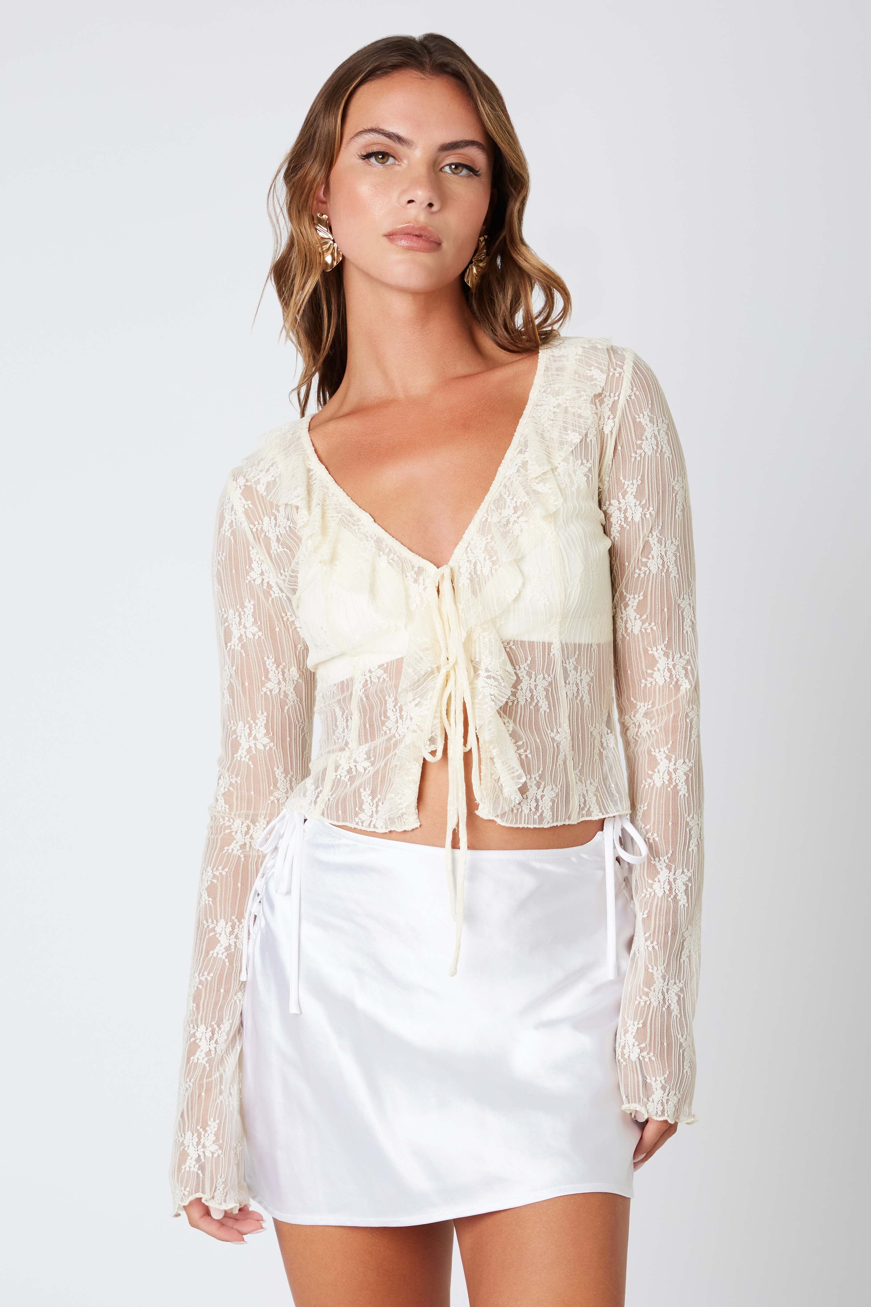 Long Sleeve Lace Cover-Up - guttulla