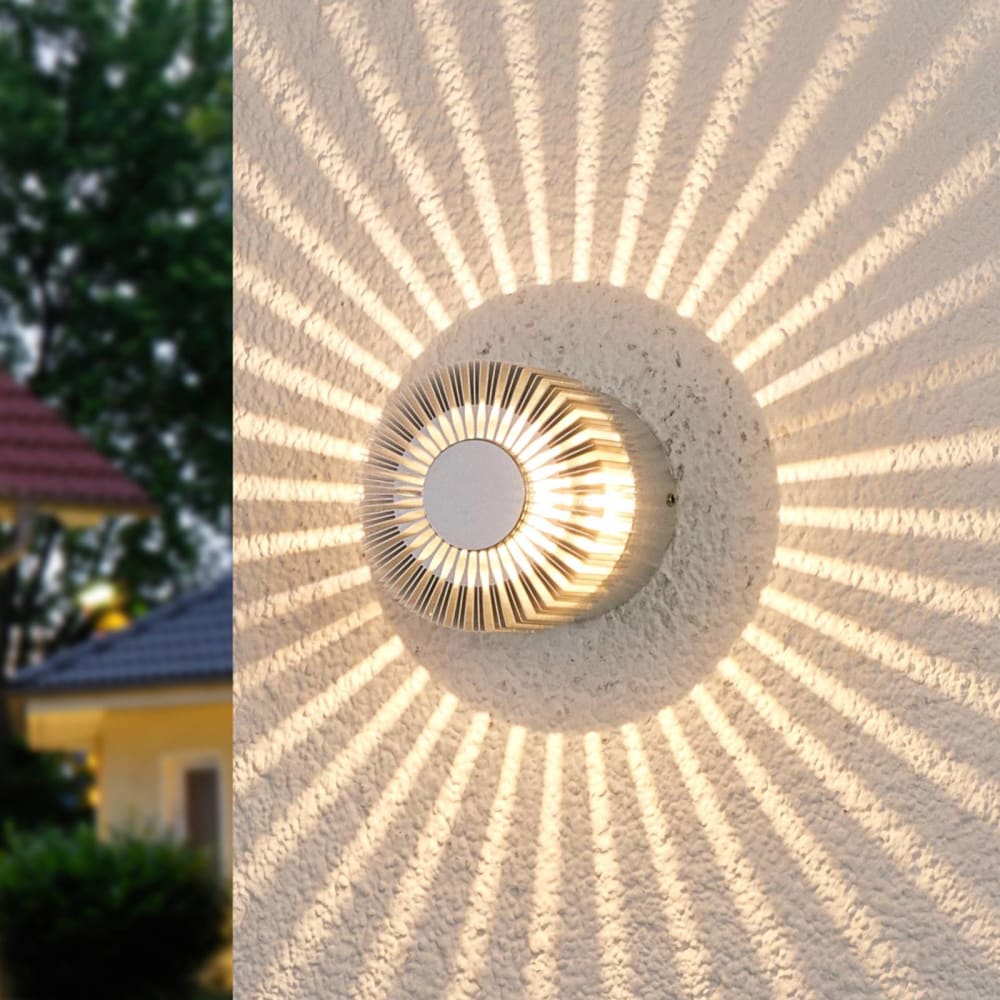 Lennias - Applique Exterieur LED en Aluminium Gris