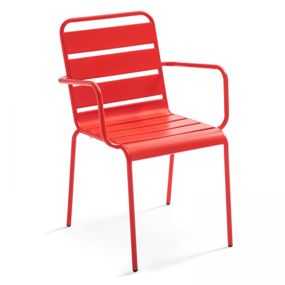 Palavas - Fauteuil en métal rouge