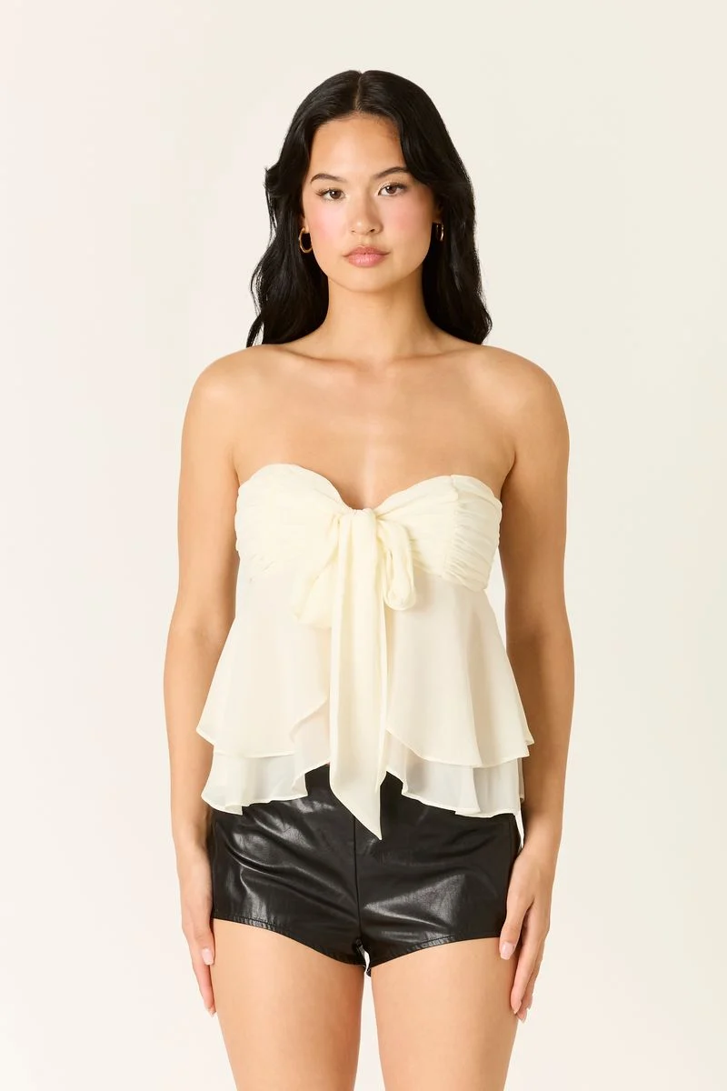 Chiffon Strapless Top - guttulla