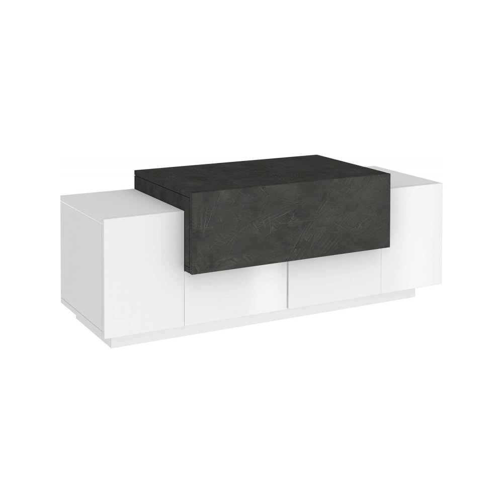 Aspera - Crédence bois blanc laqué 120x45x46h cm