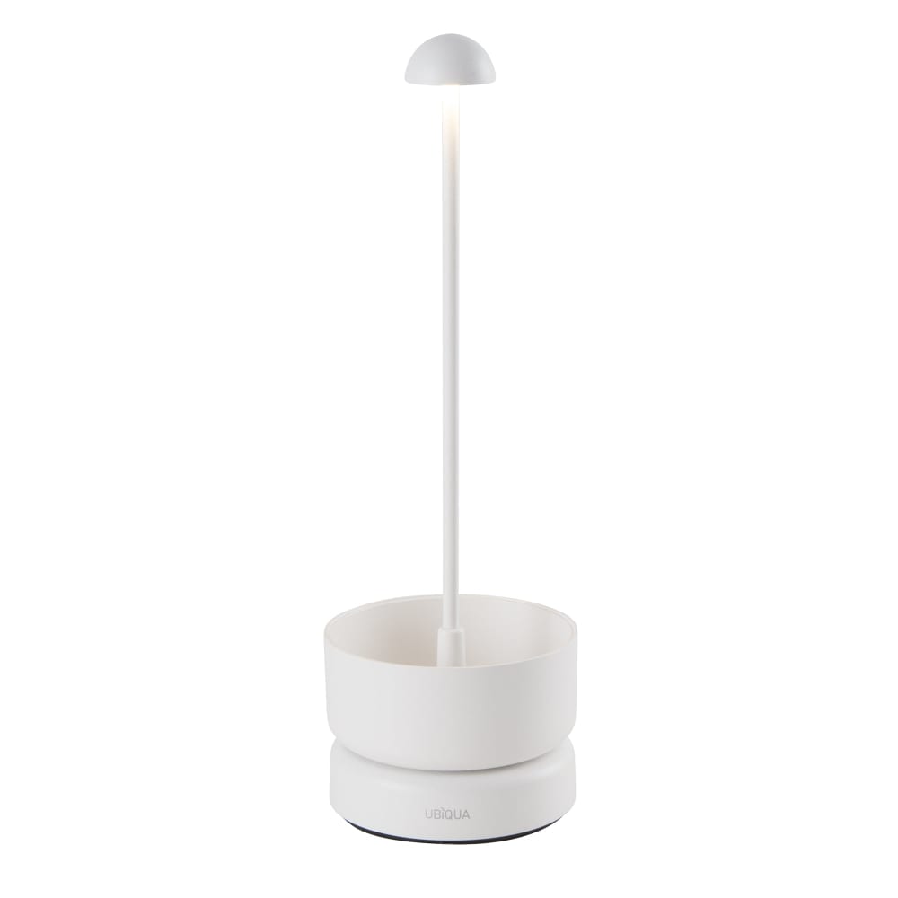 Basket - Lampe de table sans fil aluminium blanc h31cm