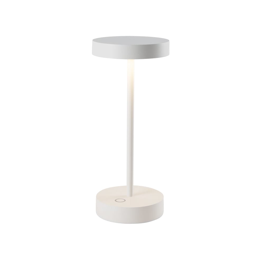 Sandy mini - Lampe de table sans fil aluminium blanc h25cm