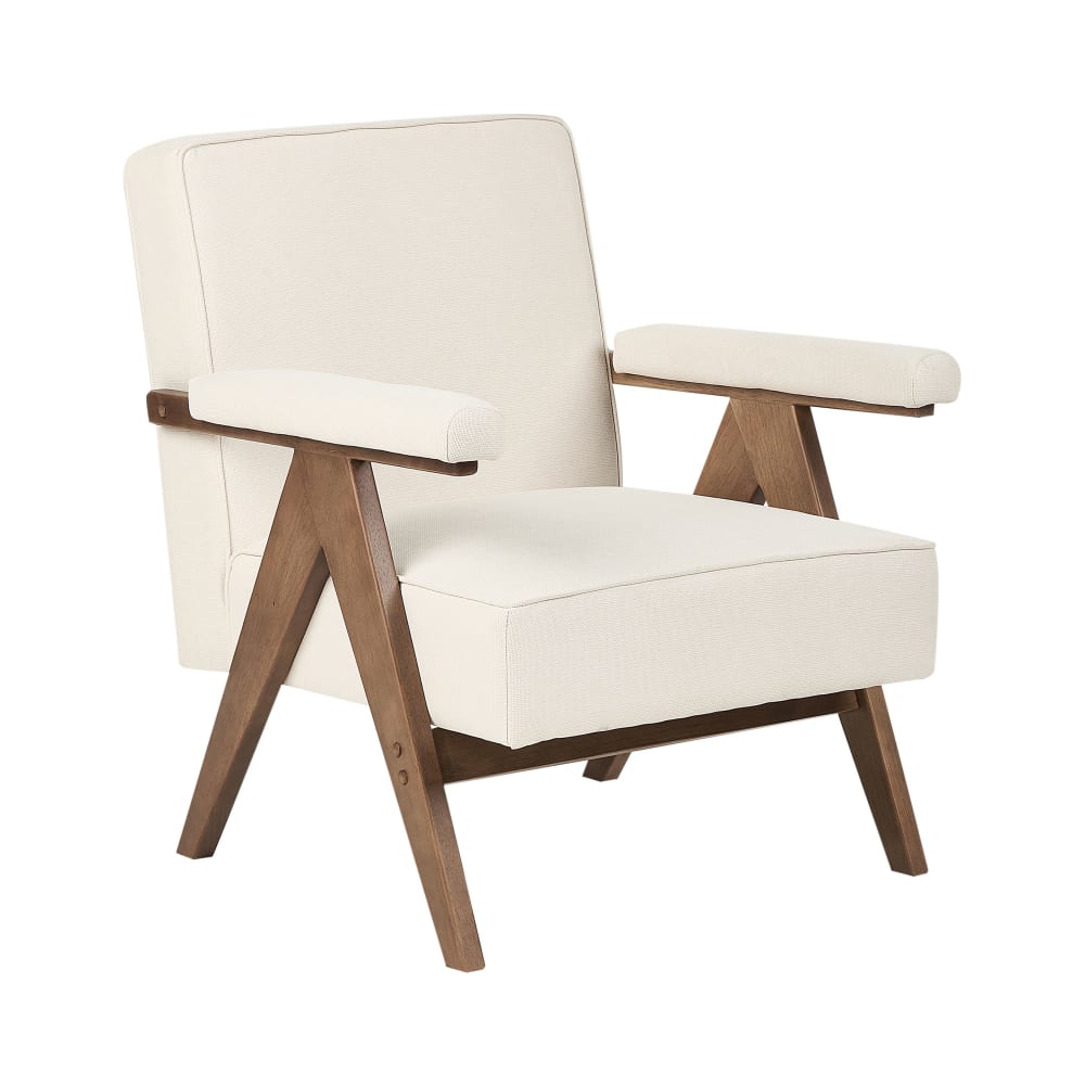 Evje - Fauteuil en tissu beige H81