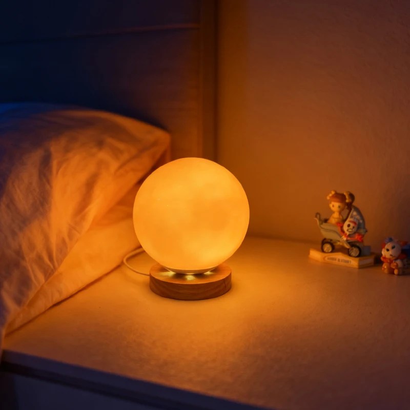 Rechargeable Glass Globe Lamp