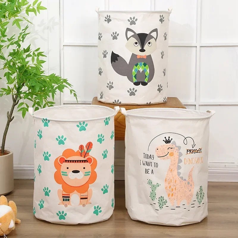 Animal Print Laundry Storage Basket