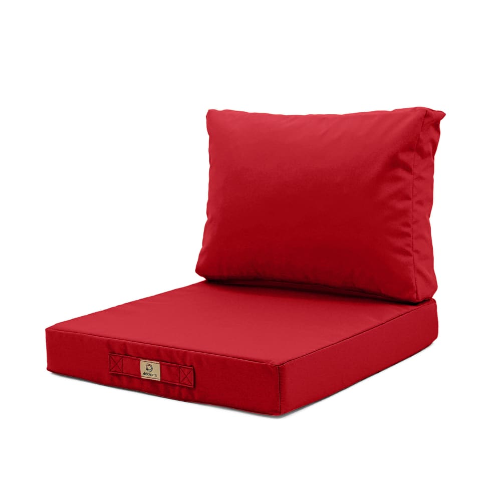 Solaris - Coussins pour salon de jardin déhoussable 60x60cm rouge