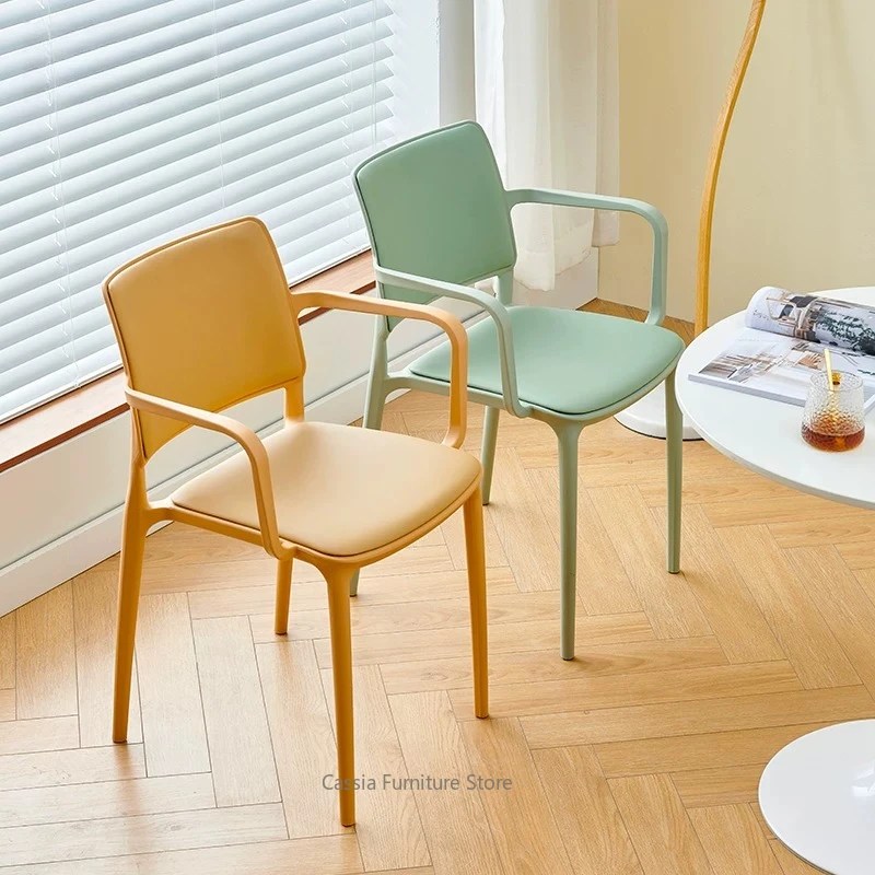 Stackable Plastic Chair with Backrest