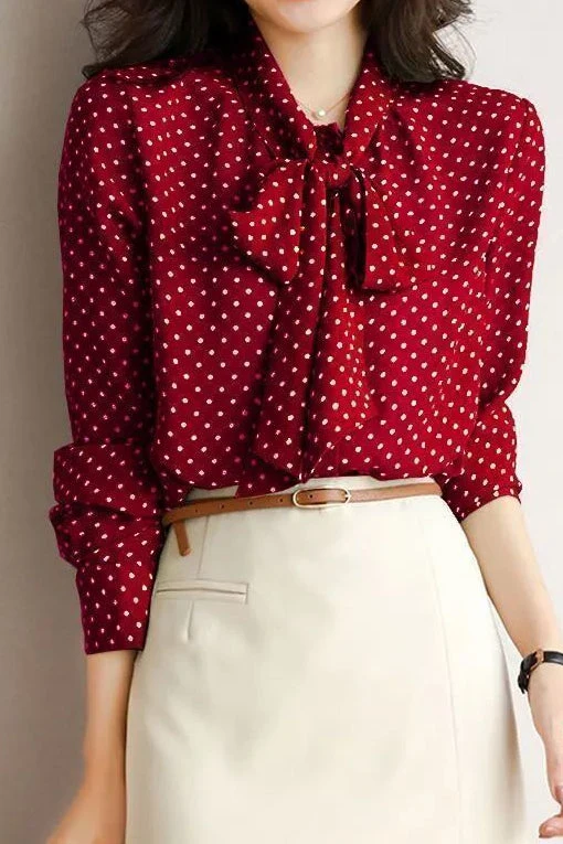 Fashion Casual Polka Dot Shirt - gazingly