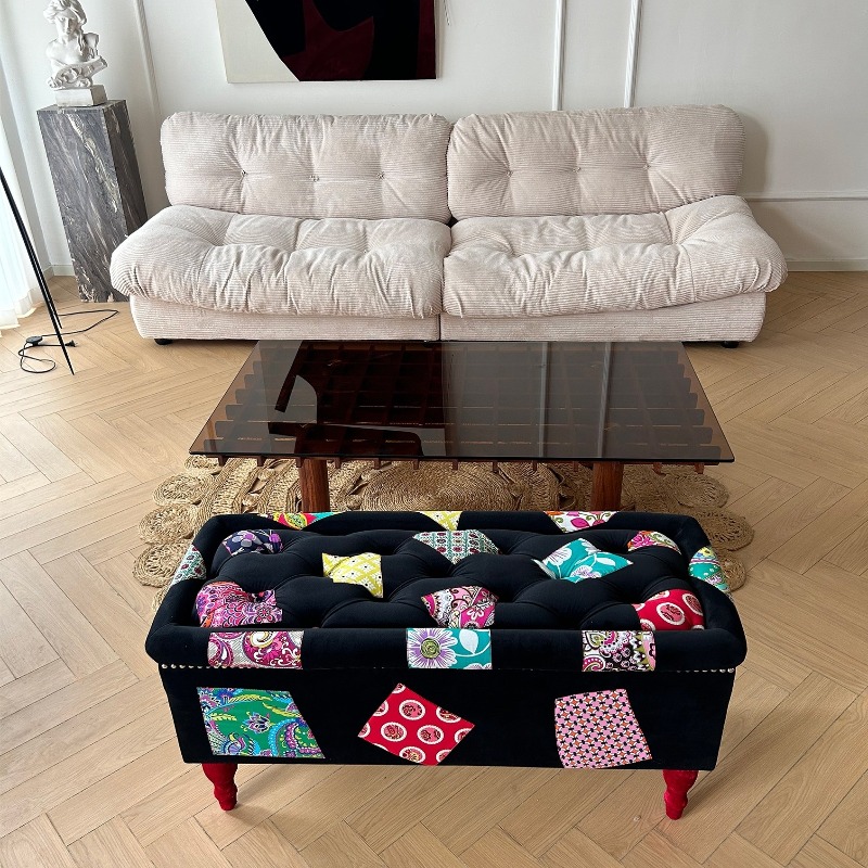 Designer Patchwork Ottoman Seat